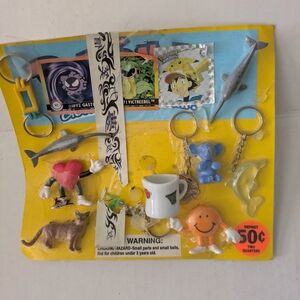 Vending Machine Display With Kids Toy Keychains And More.